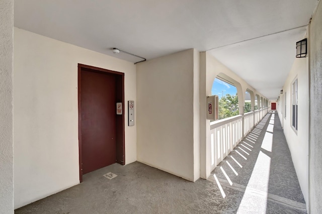 doorway to property with a balcony