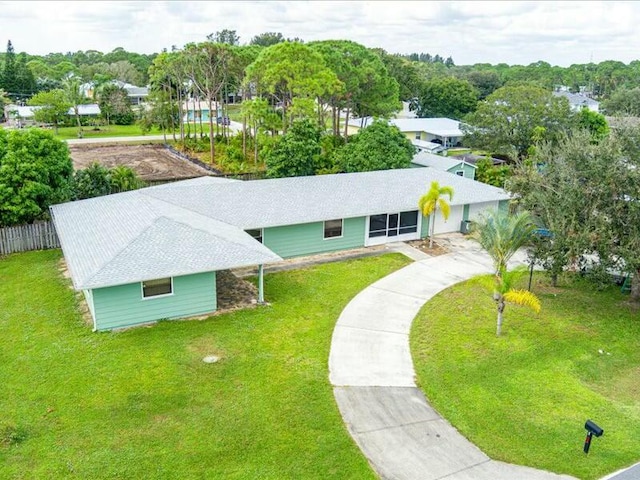 birds eye view of property