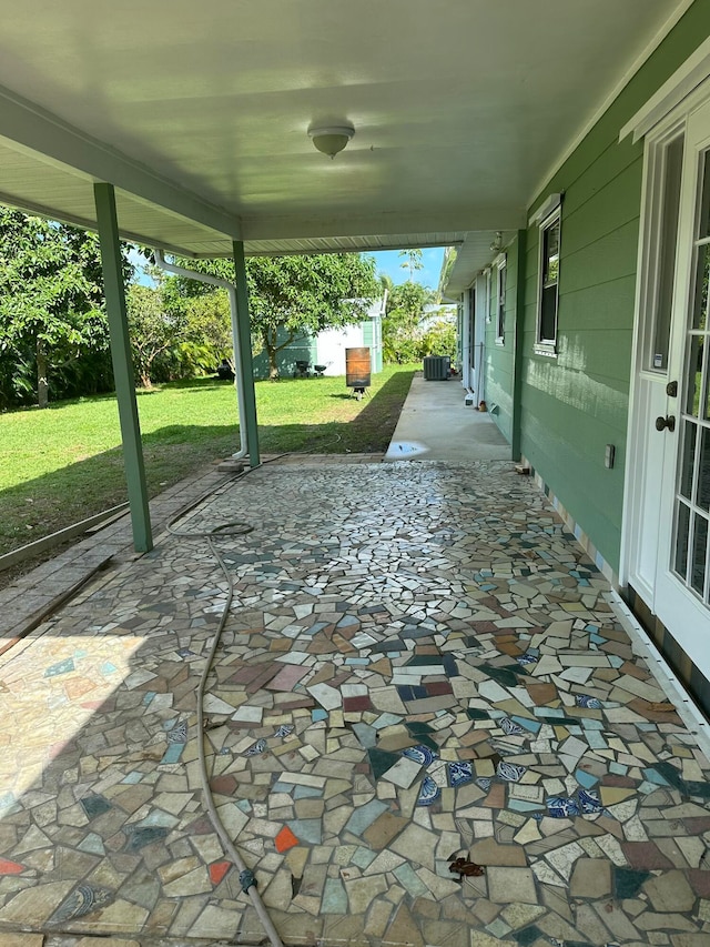 view of patio / terrace with central AC unit