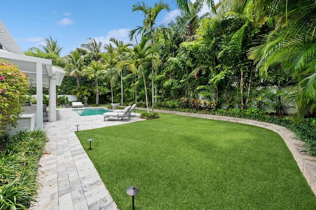 view of yard featuring a patio