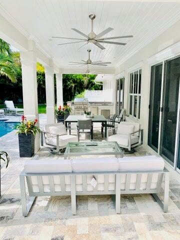 view of patio / terrace with an outdoor hangout area