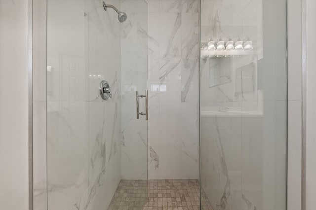 bathroom featuring walk in shower