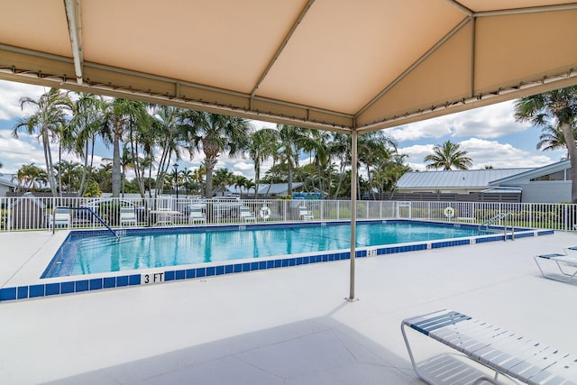 view of pool with a patio area