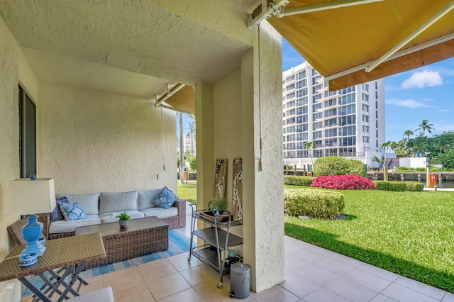 view of patio / terrace with an outdoor living space