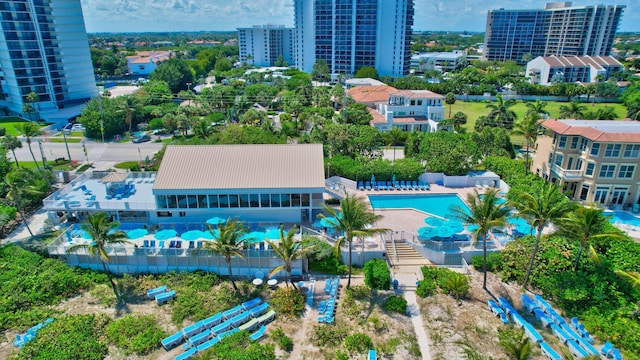 4744 S Ocean Blvd Unit C-112, Highland Beach, FL 33487 - aerial view of a pool area