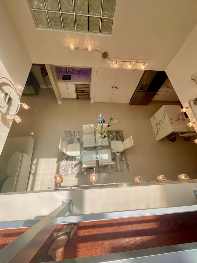 dining space featuring tile patterned floors