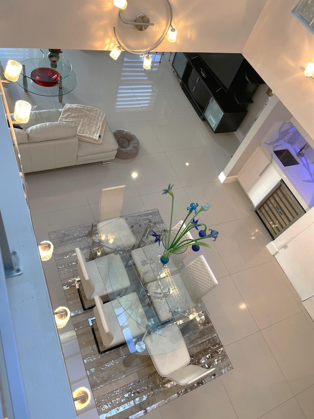 kitchen with tile patterned flooring