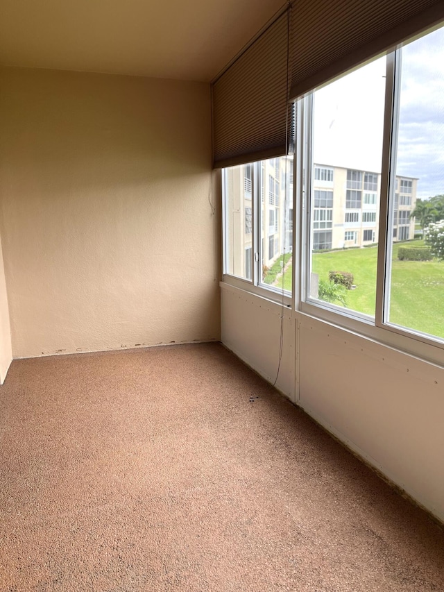 unfurnished room featuring carpet flooring and plenty of natural light