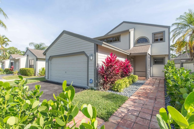 view of front of house featuring a garage