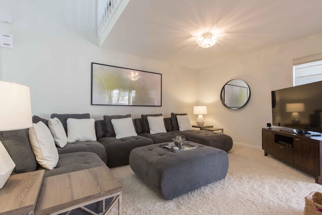 view of carpeted living room