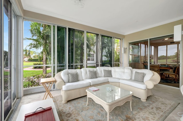 view of sunroom