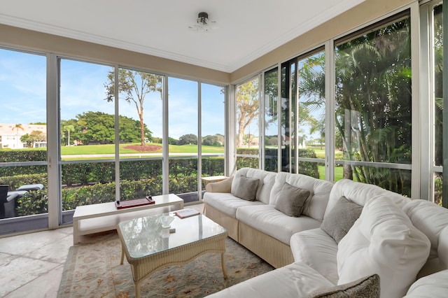 view of sunroom