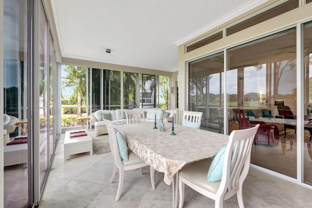 sunroom / solarium with a wealth of natural light