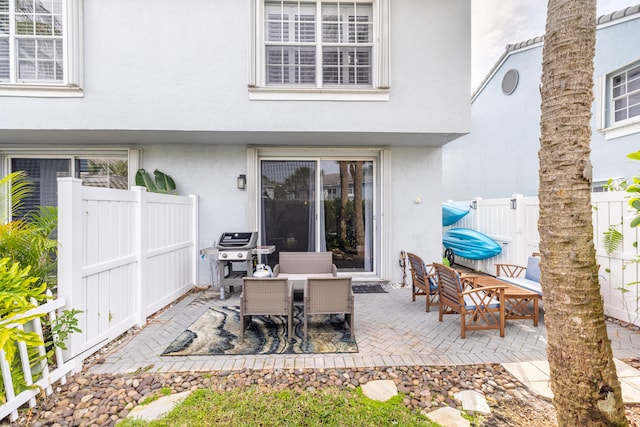 view of patio / terrace featuring grilling area