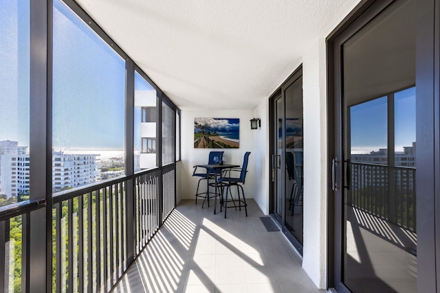 view of sunroom