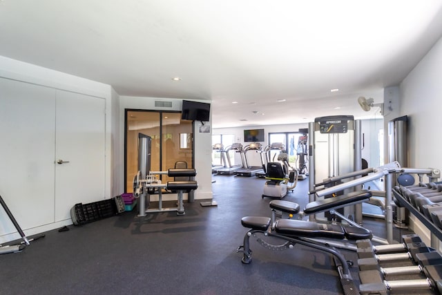 view of exercise room