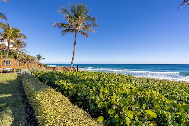 property view of water with a view of the beach