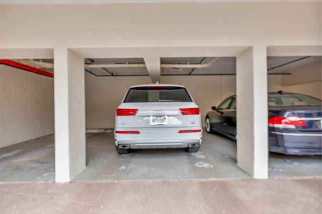 garage with a carport