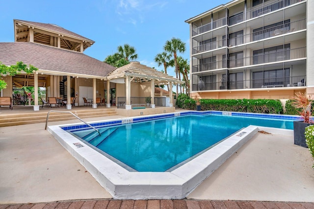 view of pool with a patio