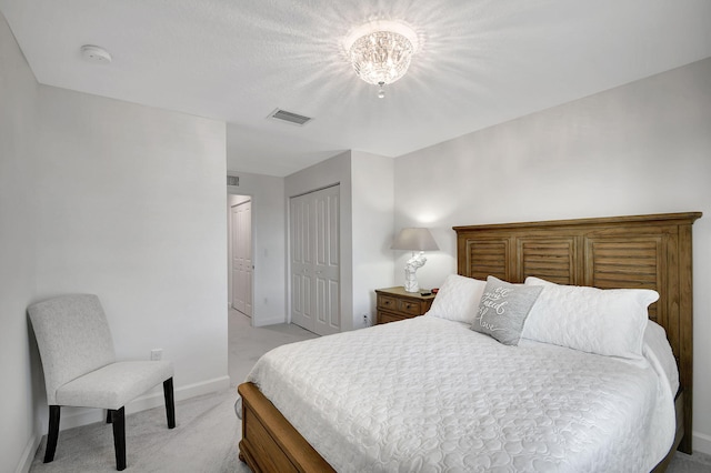 view of carpeted bedroom