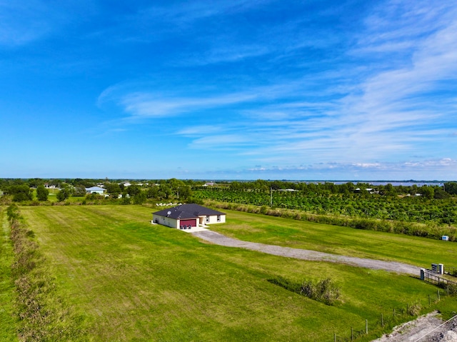 bird's eye view featuring a rural view