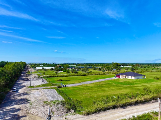 bird's eye view featuring a rural view