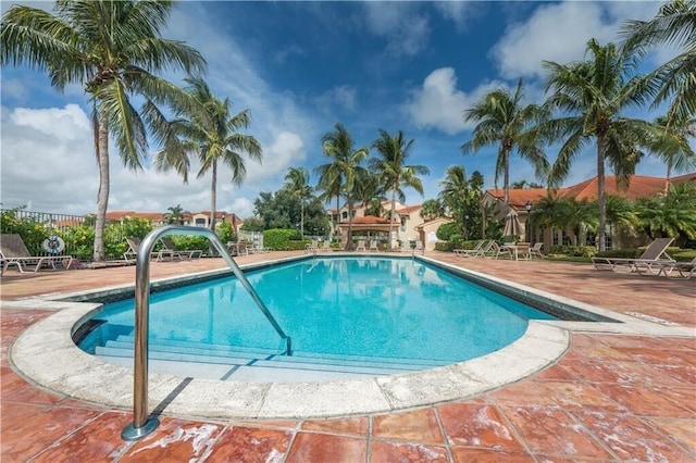 pool featuring a patio