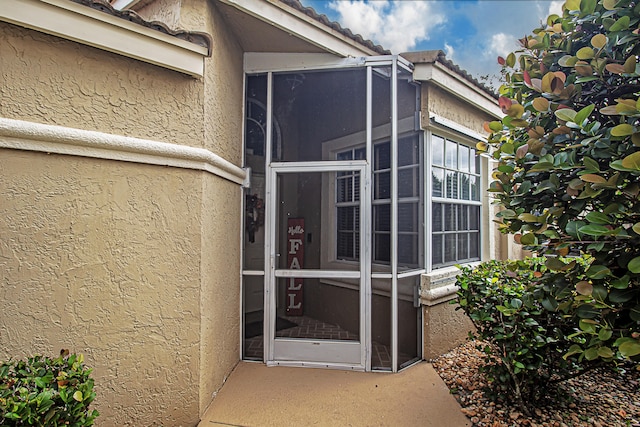 view of doorway to property