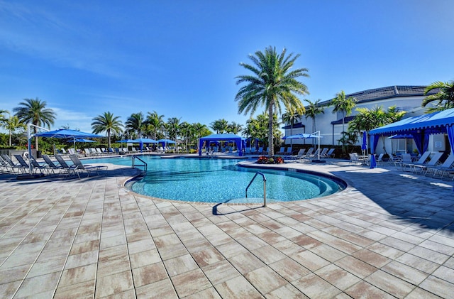 view of pool with a patio area