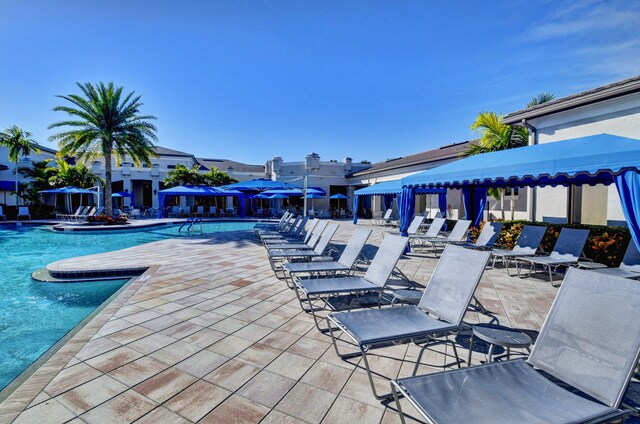 view of pool with a patio area