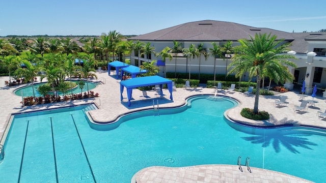 view of pool with a patio