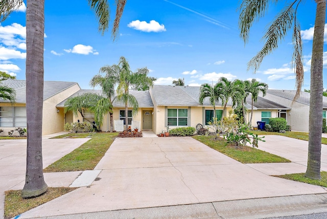 ranch-style house featuring a front yard