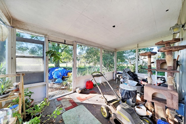 view of sunroom