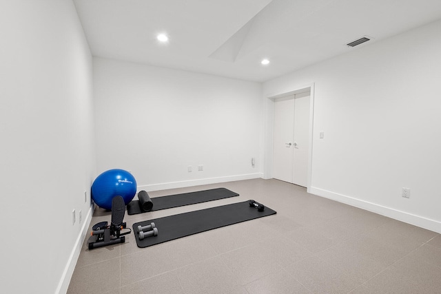 view of workout room