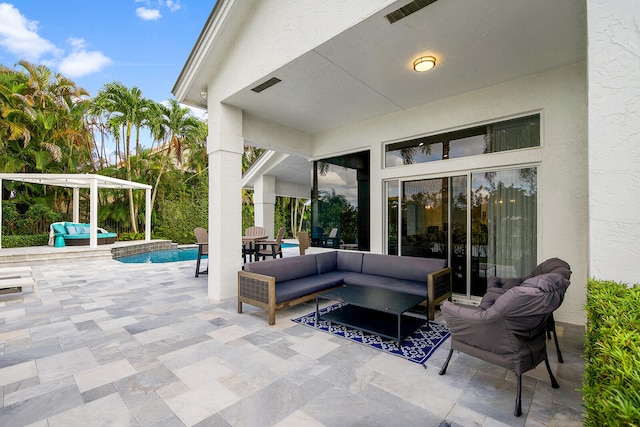 view of patio / terrace with outdoor lounge area