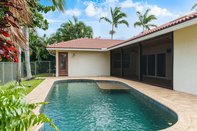 view of pool featuring a patio area