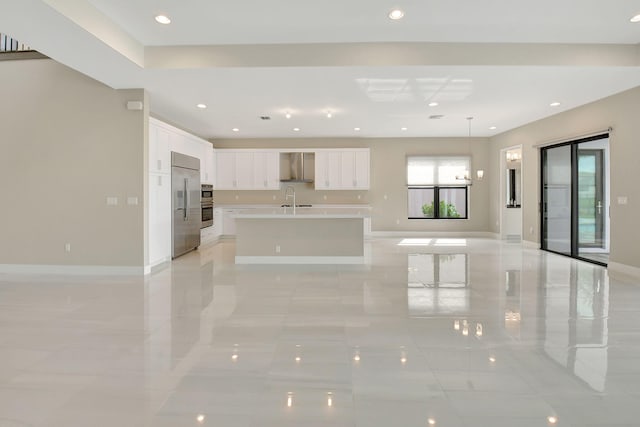 interior space featuring sink