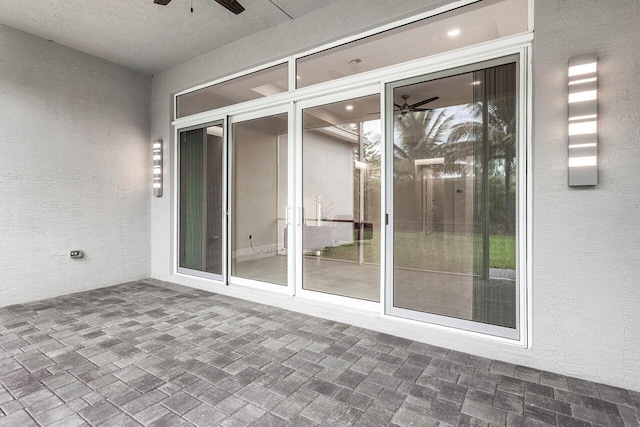 view of patio / terrace with ceiling fan