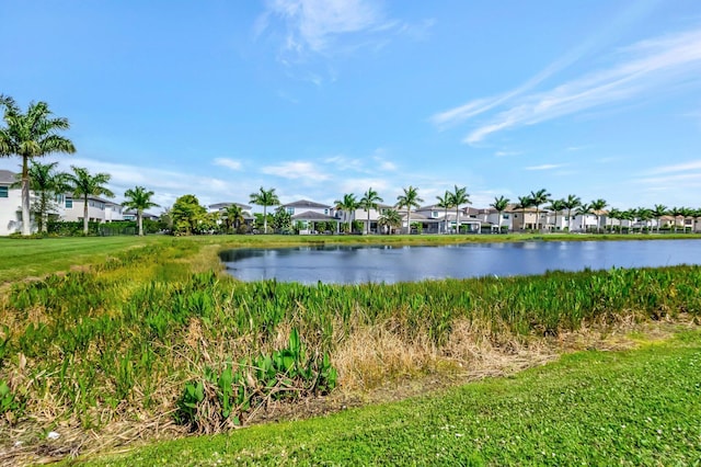 property view of water with a residential view