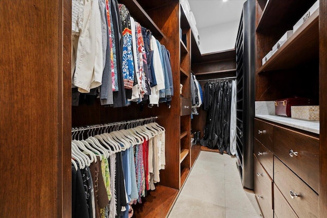 view of walk in closet