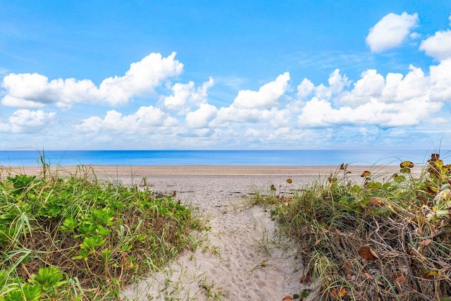 water view with a view of the beach