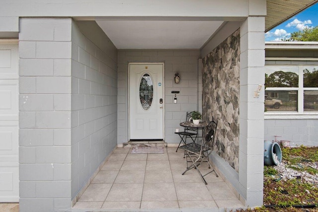 view of doorway to property