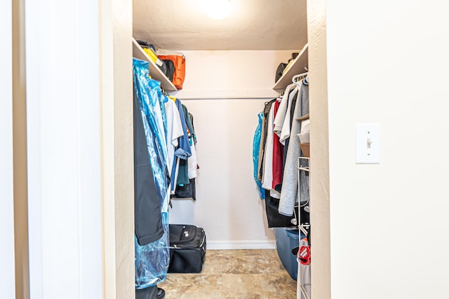 view of walk in closet