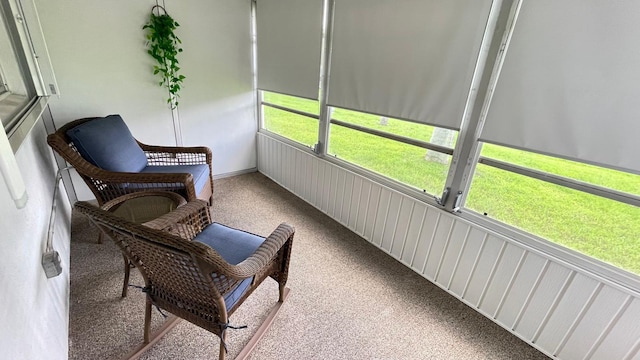 view of sunroom