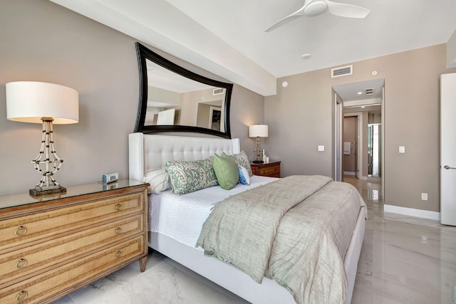 bedroom with ceiling fan