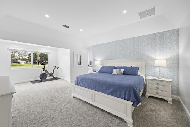 bedroom with carpet floors