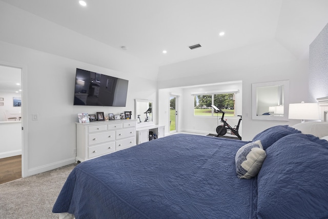 bedroom with carpet