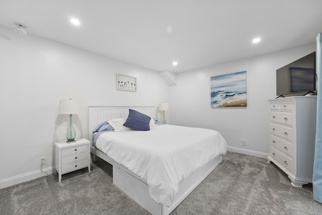 view of carpeted bedroom