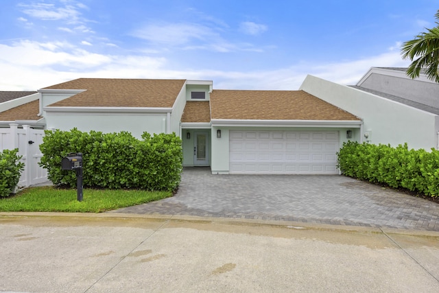 view of front of home featuring a garage