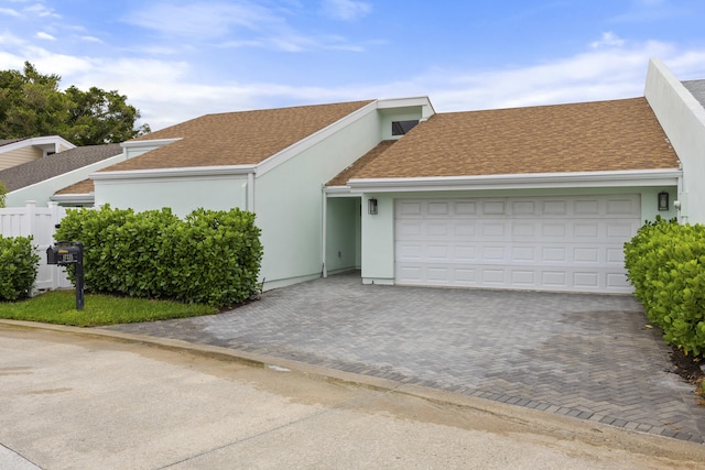 view of front of house featuring a garage